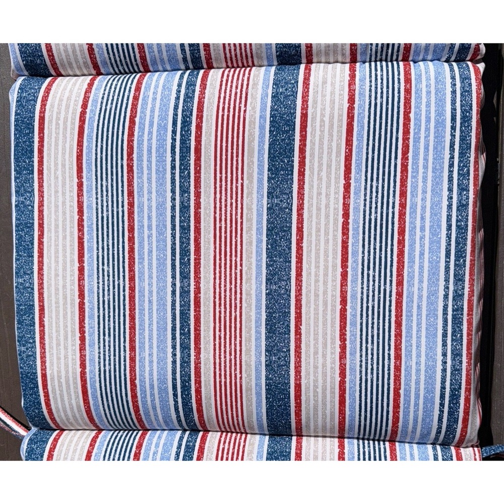Jordan Outdoor Chaise Lounge Cushion Stripe Patio Fabric Ties New - Picture 4 of 11